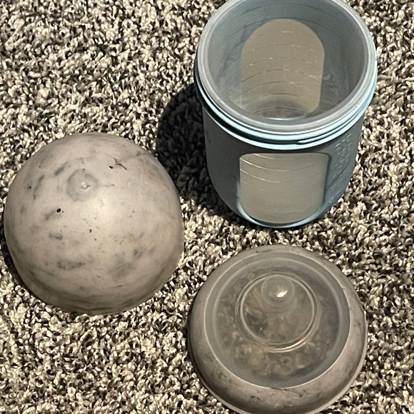 Boon Nursh Gray and Blue Baby Bottle with Cap - Picture 3 of 5